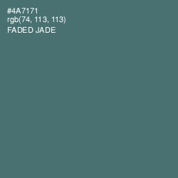 #4A7171 - Faded Jade Color Image